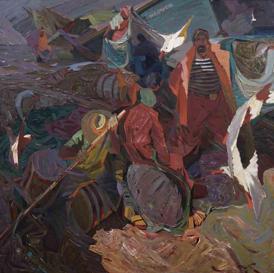 Azov knights, canvas, oil. Size: 200x200. Year: 2011