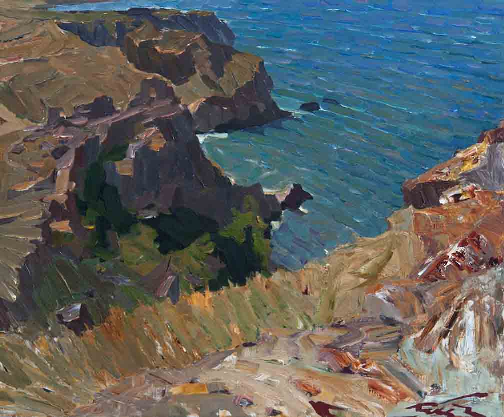 On the steep coasts. Canvas, oil.  Size: 100х120. Year: 2017