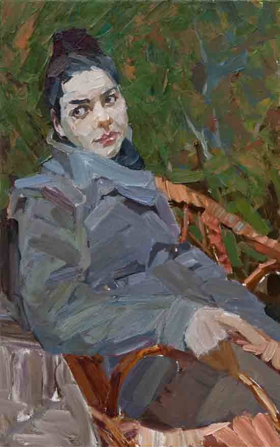 Ksenia.. Canvas, oil. Size: 80x50. Year: 2015