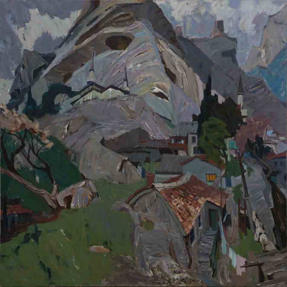 Mountain trails. Canvas, oil.  Size: 150х150. Year: 2009
