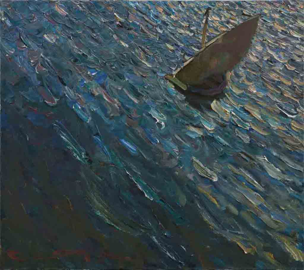 Sail. Canvas, oil.  Size: 80х90. Year: 2003