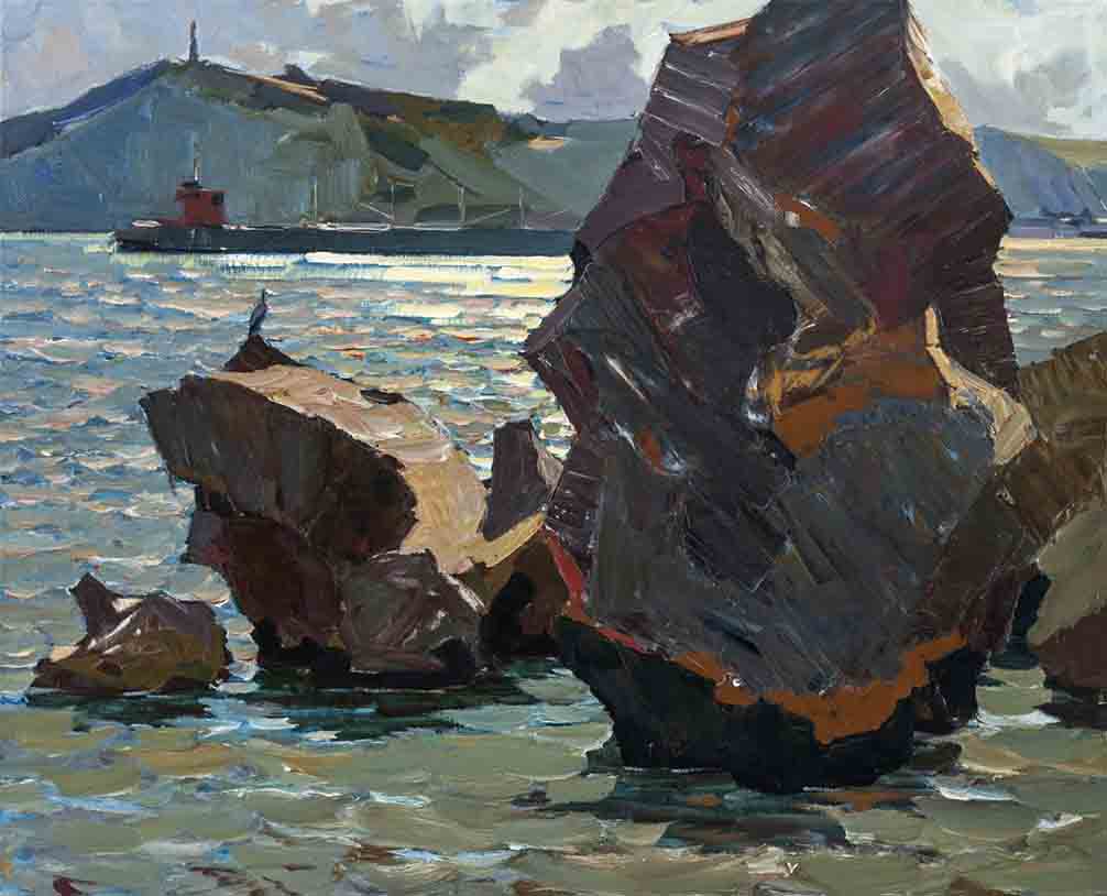 Rocks. Canvas, oil.  Size: 100х120. Year: 2018