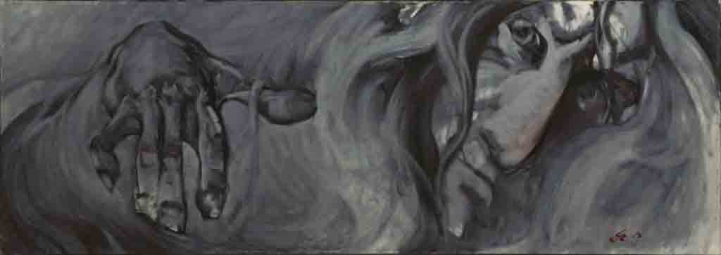 Quiet madness. Canvas, oil. Size: 70x200. Year: 1997.