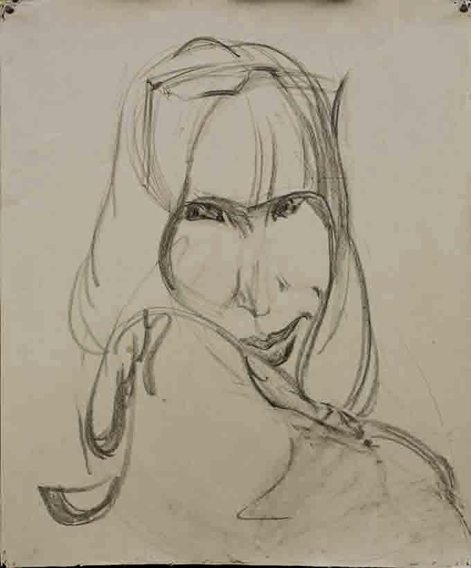 Female portrait. Paper. Pencil. Size: 65x50. Year: 2000.